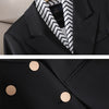 Fashion Women Blazer Ladies Fall Winter Black Red White Long Sleeve Double Breasted Slim Female Jackets Coat