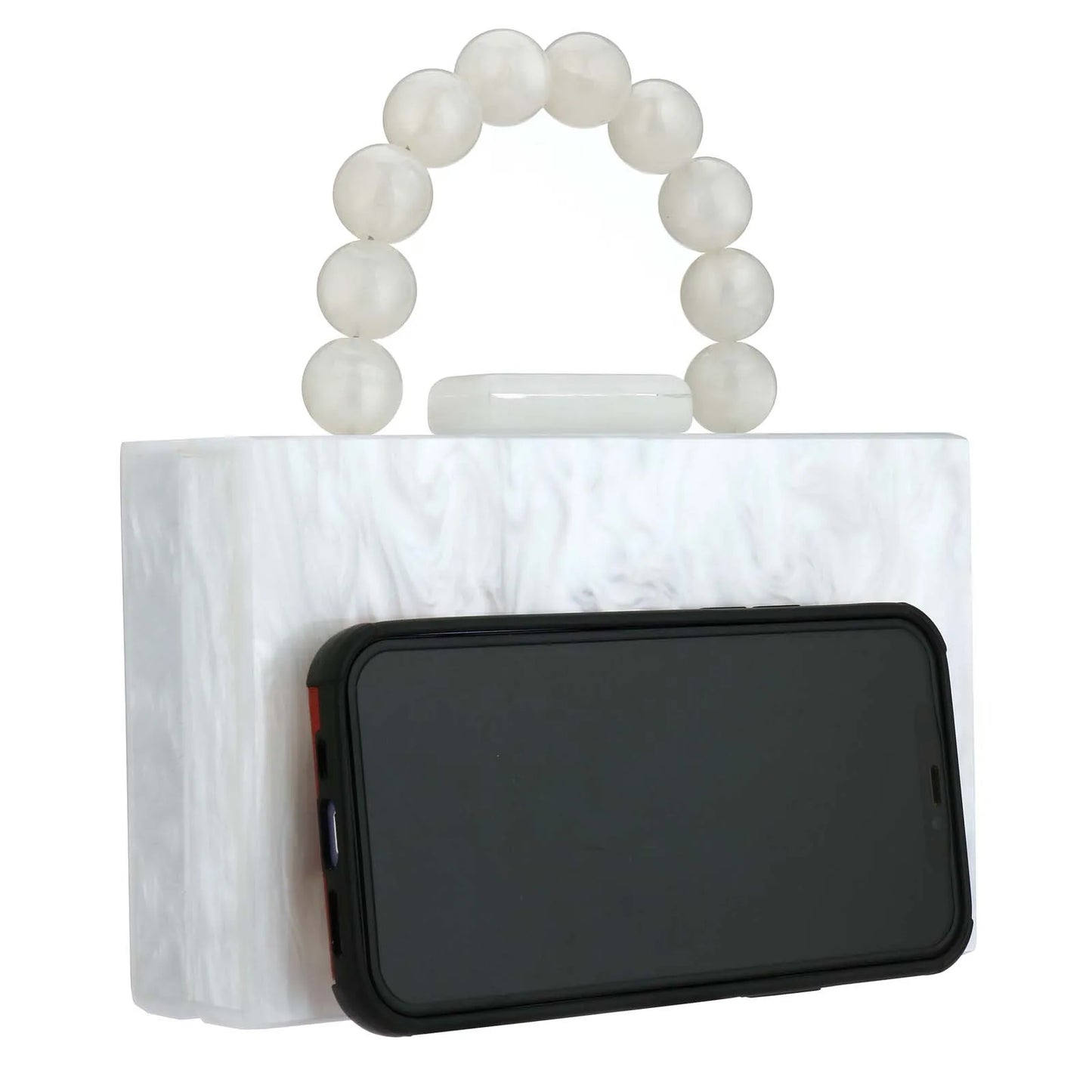 Luxury Crossbody Bag Pearl Marble Dark Green Acrylic PVC Evening Bags Women Purses And Handbags Wedding Party Beach Flap