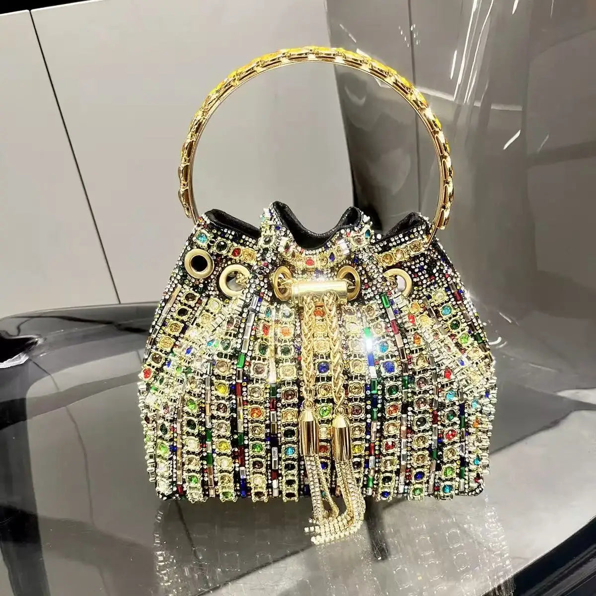 Wedding Party Clutch Purse Glitter Shiny Diamond Banquet Bag Women's Handbag Luxury Fashion Evening Bag Shoulder Chain Bag