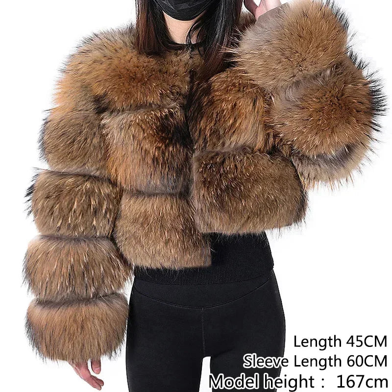 Maomaokong 2025 Natural Real Fox Fur Coat Women Winter Warm Luxury Fur Jacket Detachable Long Sleeves Female Vest Furry Coats