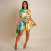 CM.YAYA Women Tie Dye Print Beach Sleeveless V-neck Sashes Sexy Party Club Playsuits Jumpsuit 2025 Summer One Piece Suit Rompers