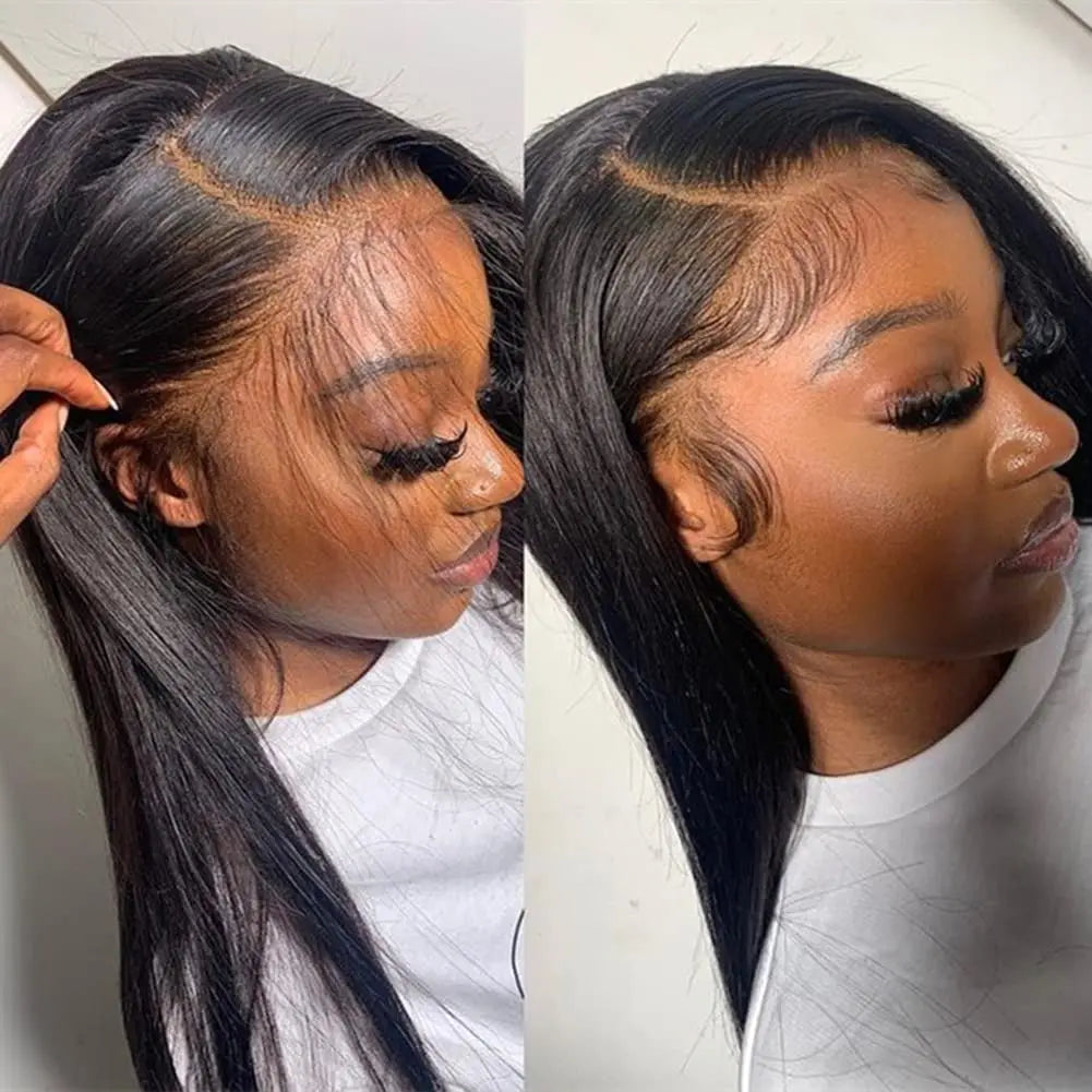 Hd Lace Frontal Wig 13x6 Lace Front Wig Human Hair 30Inch Bone Straight Transparent Lace Human Hair Wigs HD Lace 4x4 Closure Wig