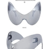 Y2k Oversized Sports Sunglasses Women 2000's Wrap Around Shield Goggle Men 2024 Luxury Brand Trends Punk Sun Glasses Male Oculos