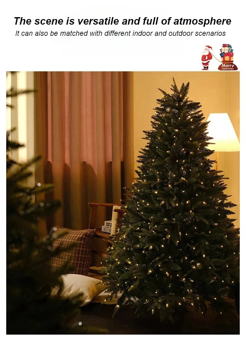 Artificial Christmas Tree PE+PVC Encryption with LED Lights Large Christmas Tree 120CM-240CM Home Christmas New Year Decorations