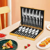 24Pcs/90Pcs Flatware Set Stainless Steel Silverware Utensil Kitchen Tableware Forks Knives Spoons Cutlery for Home Restaurant