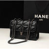 Classic Quilted Detail Square Bag, Solid Color Flap Shoulder Bag, All-Match Chain Bag