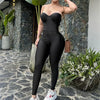 Shestyle Strapless Backless Chest Sponge Cup Bodycon Wrapping Solid Fashion Women Jumpsuit Fitness Underwire Hipster Sexy Hot