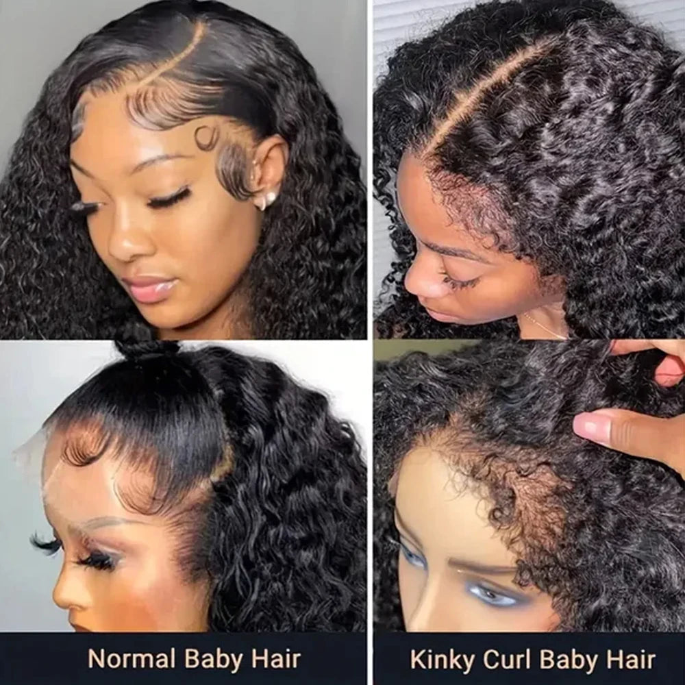 Curly Bob Wigs Human Hair Lace Frontal Wig 13x4 Transparent Black Lace Front Wig Human Hair Wigs 4x4 Bob Curly With Edged Wigs