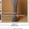 VC Sexy Deep V Plunge Neck Backless Sequins Mesh Sparkly Silver Maxi Long Dress Elegant Party Evening Outfits Vestido