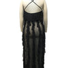 Chic and Elegant Summer Dress Women Halter Sexy Birthday Dress Transparent Mesh Backless Maxi Dress Wholesale Dropshipping