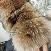 2025 MAOMAOKONG Natural Real Fox Fur Coat Women Winter Long Sleeve Luxury Raccoon Fur Jackets Thick Top Female Furry Coat Vest