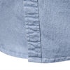 AIOPESON Autumn New Cotton Men's Denim Shirt Solid Color Single Pocket Casual Long Sleeve Shirt Autumn Jeans Shirt for Men