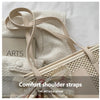 Trendy Lightweight Casual Bow Decor Straw Bag Hollow Out Knitted Flower Tote Bag Large Capacity Shoulder Bag For Teen Girl Women