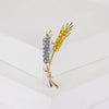 Dmari Women Brooches Korean Fashion Style 3-Color Rhinestone Ear of Wheat Lapel Pins Luxury Jewelry Accessories For Clothing