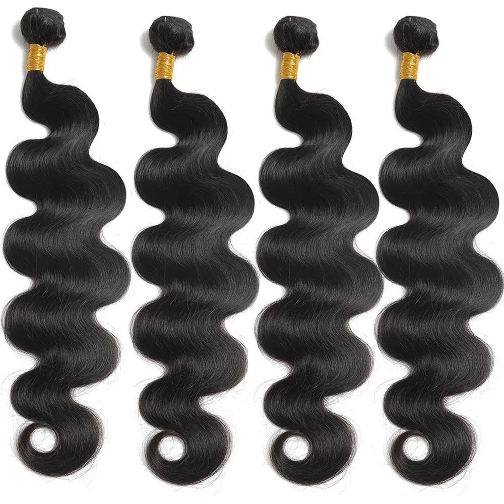 12A Brazilian Body Wave Bundles 100% Unprocessed Virgin Hair Body Wave 3 Bundles Human Hair Weave Bundles Deals Natural Black