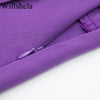 Willshela Women Fashion Solid Asymmetrical Side Zipper Skirts Shorts Vintage High Waist Female Chic Lady Shorts