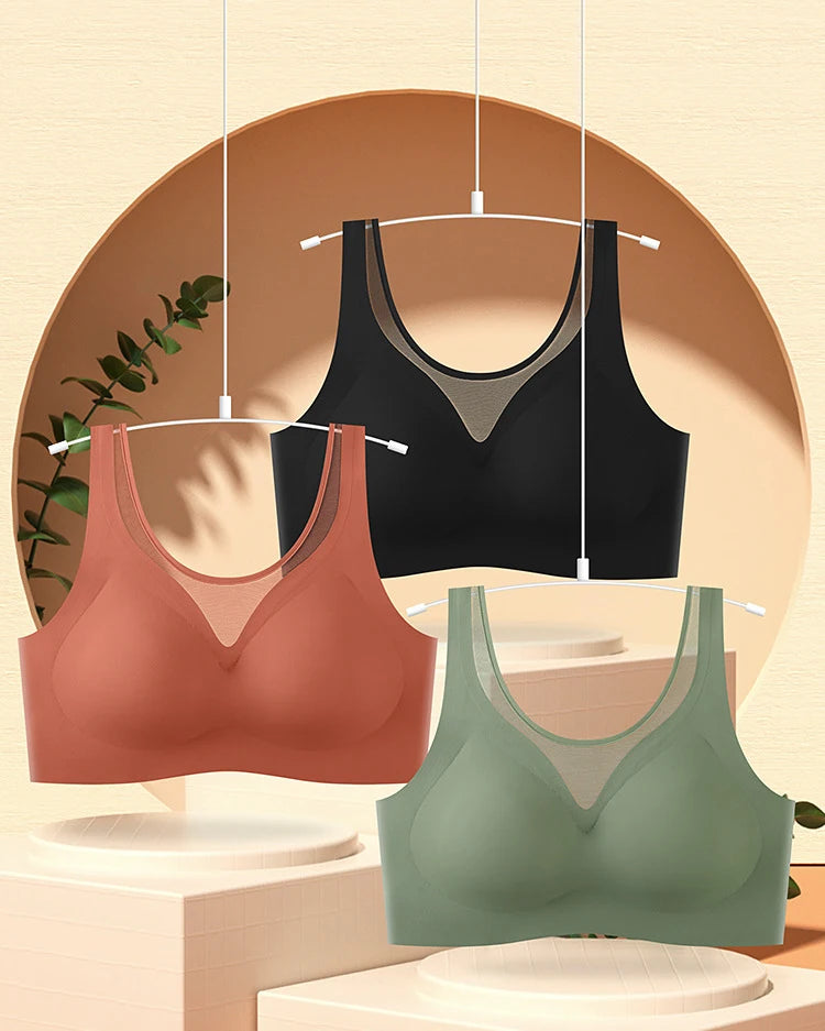 1pcs Women's Bra No Trace Breathable Bra No Steel Ring Breathable Comfortable Large Size Underwear Vest Bralette