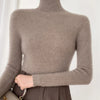Women Turtleneck Basics Cashmere Sweater Autumn Winter Pullover 100% Merino Wool Knitwear Female Soft Slim Knitting New Top