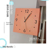 Creative Light Sensor Corner Wall Clock Square Simple Double Sided Wall Clock with Arabic Numeral Scale Analog Silent Wall Clock
