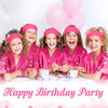 10/12/15/18 Sets Spa Party Favors Robe for Girls Kids Birthday Kimono Robe Satin Robe for Slumber Party DIY Birthday Squad Robes