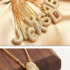 SUNSLL Cubic Zircon A-Z 26 Bubble Letter Necklace 2 Sizes Gold Plated M Chunky Balloon Initials Pendant Women Chain Jewelry 2024