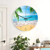 Funny Frog Acrylic Wall Clock Beach Starfish Record Marble Cat Retro Wall Decoration Clocks for Living Room Bedroom Office Home