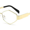 Polygonal Luxury Sunglasses Women Brand Fashion Rhombus Sun Glasses Woman 2024 Retro Vintage Metal Diamond Shades Eyewear