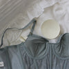 Three-dimensional embroidered bra sexy lace fish bone corset widened breasted with steel ring 2/1 half cup bralette underwear