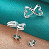 925 sterling silver lady women Valentine's Day gift creative ring necklace stud earrings fashion jewelry set wedding party nice