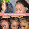 200% Density  Bob Wigs Short Pixie Cut Water Wave Wigs Human Hair Natural Black Brazilian Deep Curly Wigs For Black Woman  ﻿