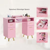Manicure Table w/Dust Collector, Nail Desk for Nail Tech, Nail Station with Storage, for Makeup Beauty Spa Salon, w/Hand Rest,