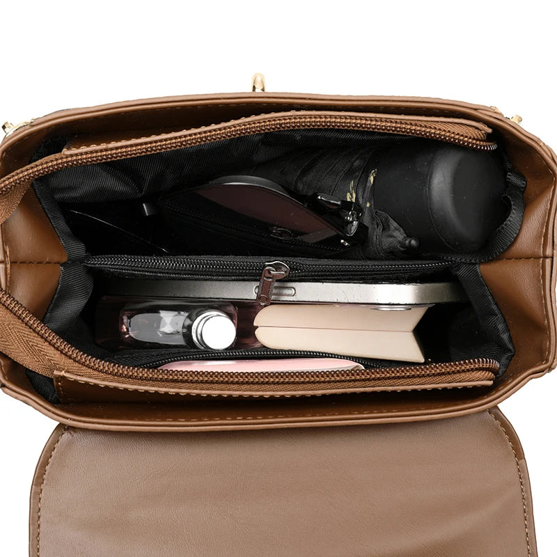 Bags for Women, Printed Fashionable Hand-Held Locks, Commuting Small Square Bag, Fashionable and Versatile Shoulder Crossbody Ba