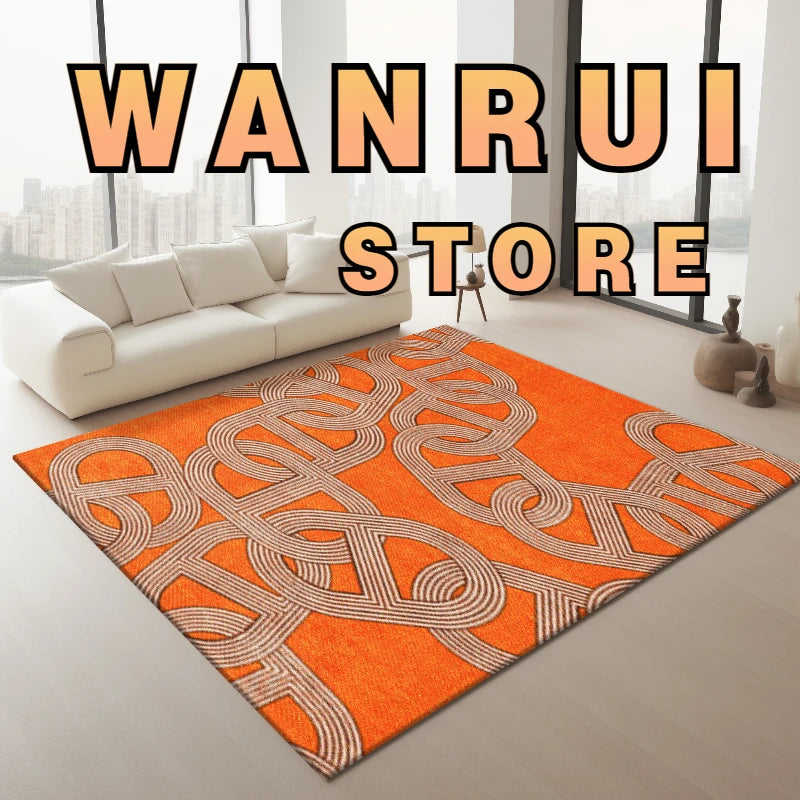 Advanced Interlocking Chain Decorate Living Room Carpet Cloakroom Bedroom Bedside Soft Mat Coffee Table Plush Rug Ковер Tapis 러그