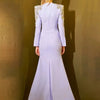 HIGH STREET Newest Fashion 2025 Designer Party Vestido Women's Diamonds Beaded Split Long Maxi Dress