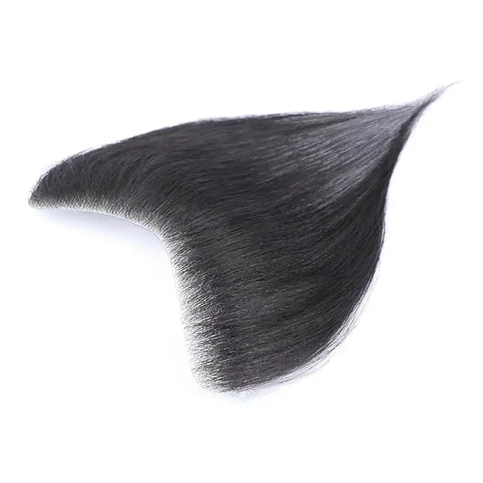 Realistic Front Hairline Thin skin Base Toupee Men Wig V Style Front Natural Human Hair Men's Forehead Hairline Male Replacement