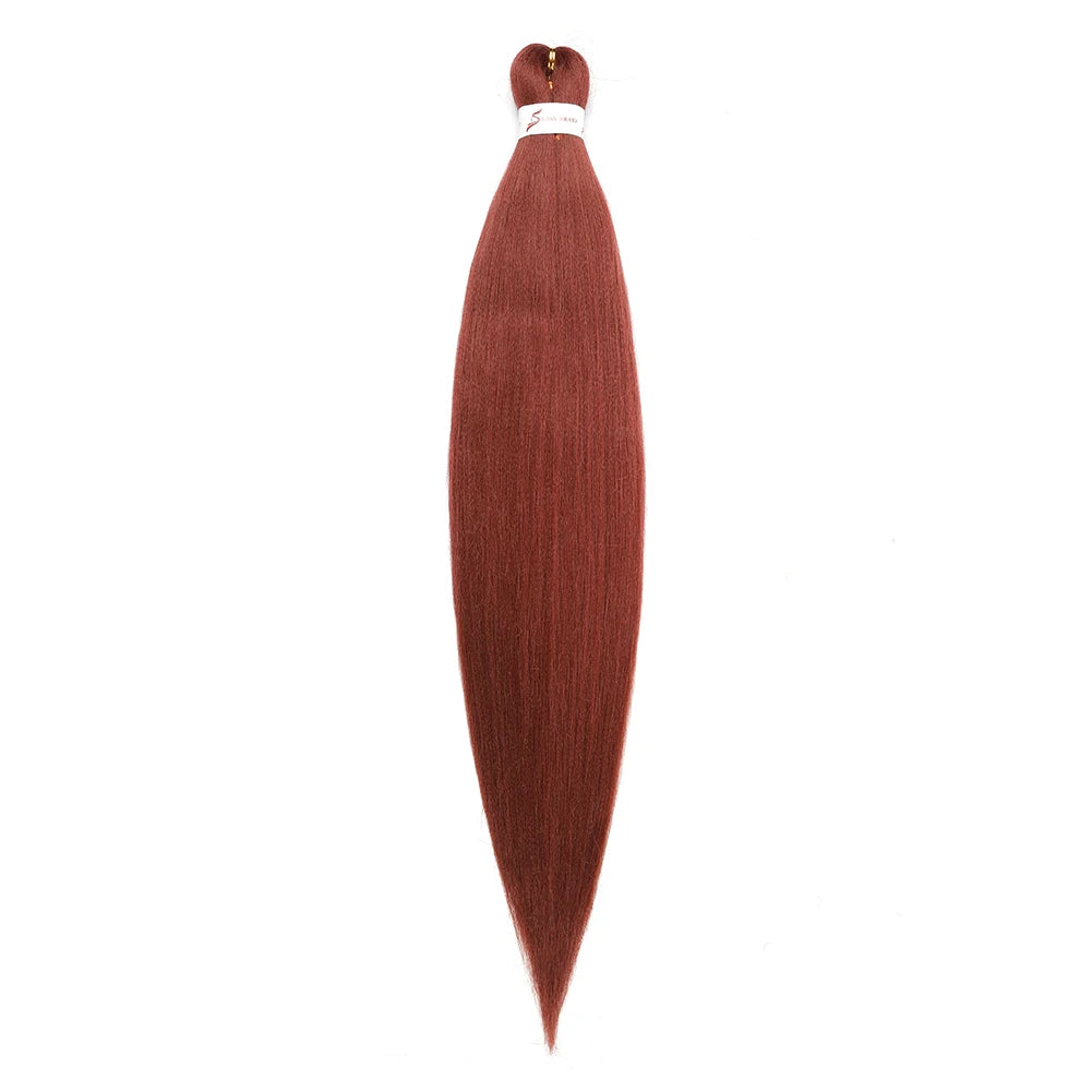 Pre-stretched Braids Synthetic Hair Professional Itch Free Hot Water Setting Fiber 30'' Ombre Yaki Texture Braid Hair Extensions