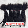 Dreadlock Extension Human Hair 0.6cm Thickness 8 Inch Full Handmade Permanent Locs Can Be Dyed and Bleached for Women Men