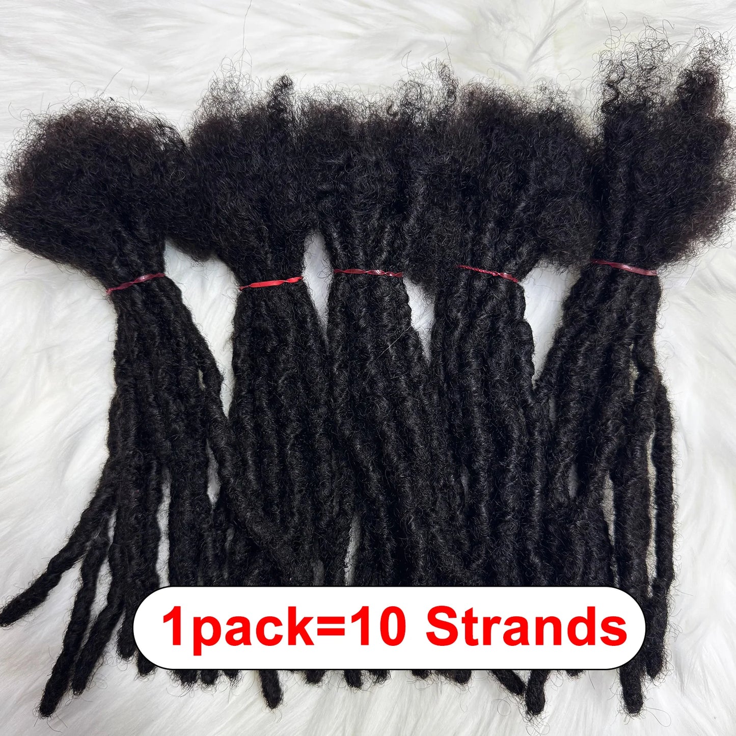 Dreadlock Extension Human Hair 0.6cm Thickness 8 Inch Full Handmade Permanent Locs Can Be Dyed and Bleached for Women Men