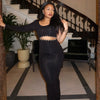 Joskaa Elegant Rhinestone Hollow Maxi Birthday Dress Woman Sexy O-Neck Single Sleeve Skinny Vestidos 2025 Evening Party Clubwear