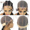 Wear and Go Glueless Wig Synthetic Full Lace Cornrow Braided Wigs Jumbo Box Braids Wig For Black Women Faux Locs Braiding Wigs