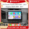 Android 14 For Toyota Tundra XK50 2007 - 2013 Sequoia XK60 2008 - 2017 Car Radio Multimedia Video Player Navigation Screen Auto