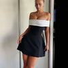 Women Sexy Backless Short Dress Fashion Sleeveless Big Bow Mini  Dress Lady Evening Party Dress 2025 Summer New Women's Clothing