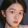 Fashion Metal Anti-Blue Light Glasses Women Men Vintage Ultralight Oval Frame Computer Game Goggles Blue Ray Blocking Eyeglasses