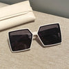 New Vintage Large Frame Sunglasses Women's Brand Designer Square Sun Glasses Women Travel Fashion Eyewear UV400 Gafas De Sol
