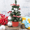 20/29cm Mini Christmas Tree Desktop Ornaments Artificial Plants Pine Needle Tree With Xmas Balls New Year Party Home Decor Gifts