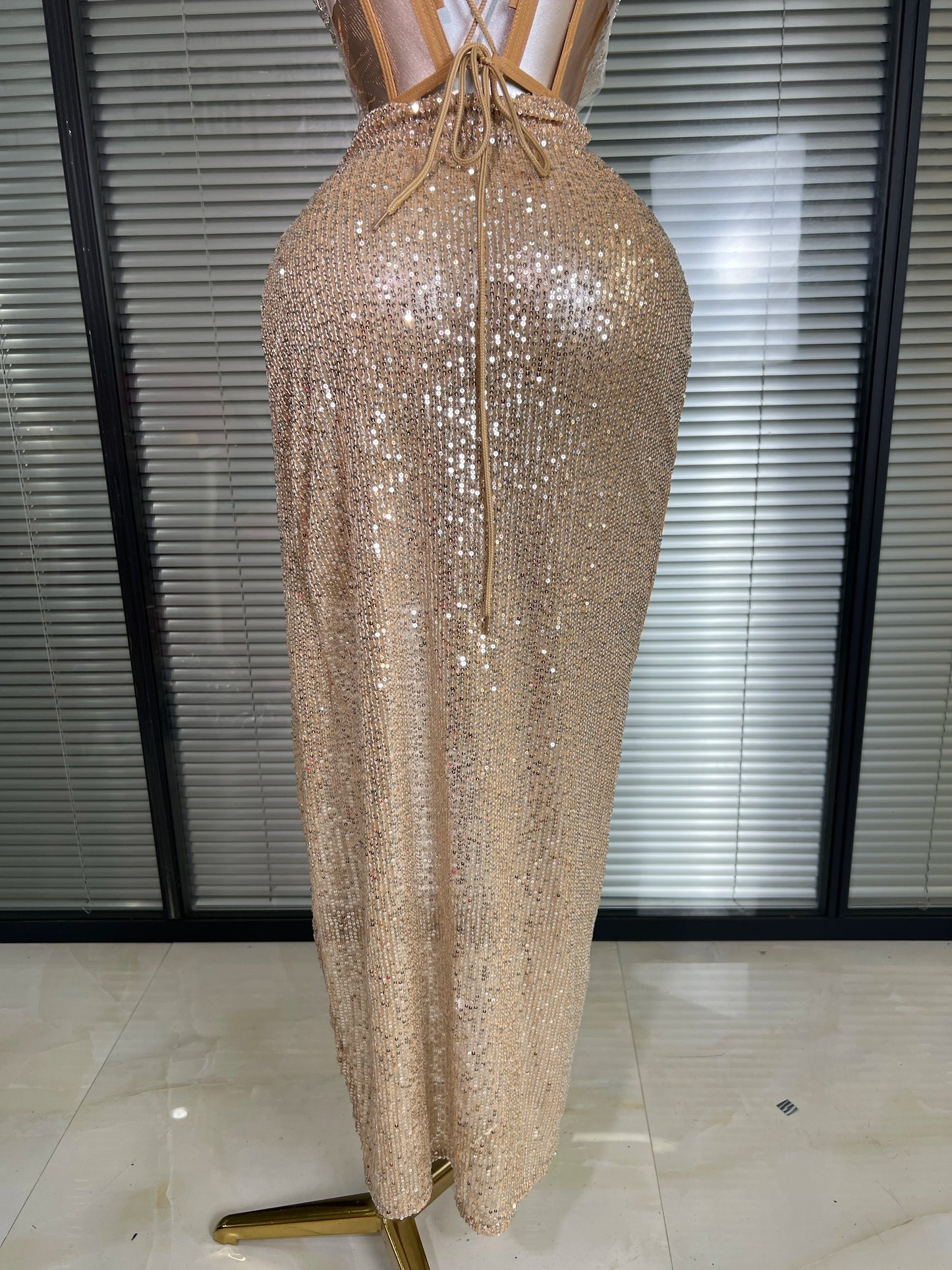 Summer New Women Sexy Strapless Two Pieces Set Glitter Night Club Skirt Suits Laced Singer Dancer Stage Performance Costume