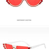 Trendy Diamond Cat Eye Sunglasses Women Luxury Brand Designer Crystal Sexy Cateye Metal Jewel Frame Rhinestone Eyewear Oculos