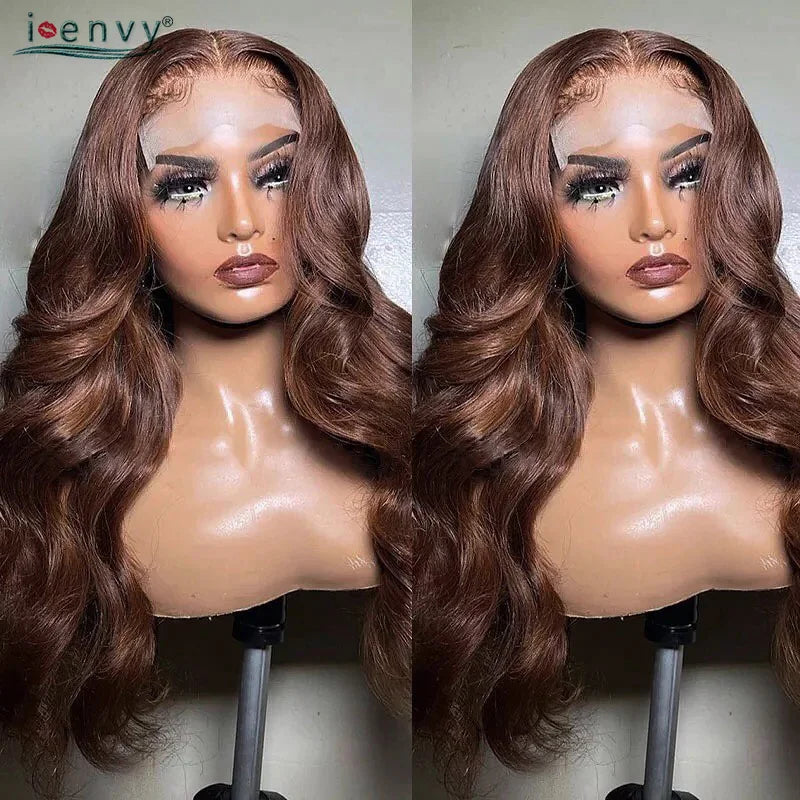 13X6 Ginger Blonde Lace Front Human Hair Wigs Red Burgundy 13x4 Body Wave Transparent HD Lace Frontal Wig Brown Lace Front Wig