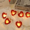 10 LED Love Heart String Lights Valentine's Day Decoration Garland Led Fairy Lights Wedding Birthday Party Decor Supplies Props