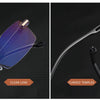 Men Blue Light Blocking Reading Glasses Women Dimond Cutting Rimless Eyeglasses Frame Anti Fatigue Hyperopia Presbyopic Eyewear